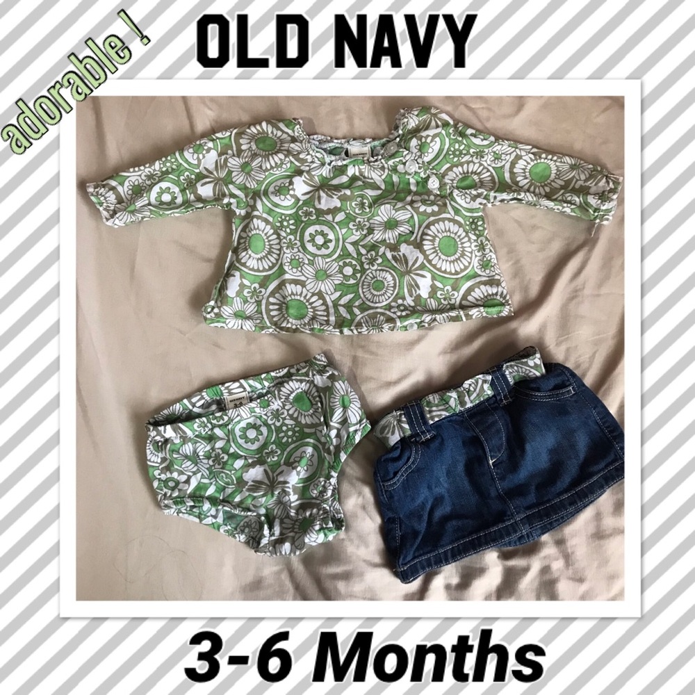 Baby girl 3-6 Months Old Navy Outfit